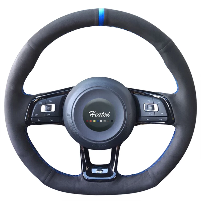 Оплетка на руль Обложка для Volkswagen VW Golf 7 GTI гольф R MK7 VW Polo GT Scirocco capa para volante
