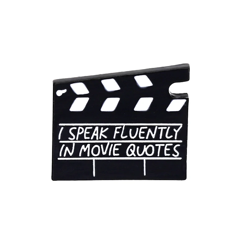 Набор фильмов эмалированная булавка в форме клэптопа я бесшумно говорю фильме