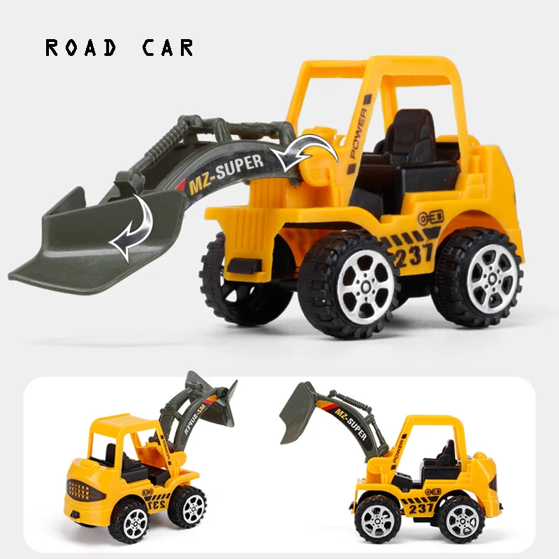 Mini Engineering Vehicle Forklift Construction Bulldozer Excavator Kids Toy Favorite Birthday Gift |