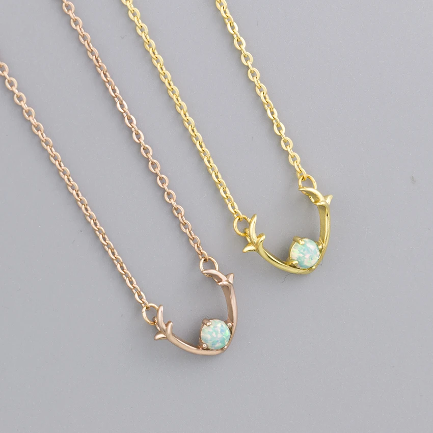 Женское винтажное ожерелье с опалом из нержавеющей стали | Украшения и