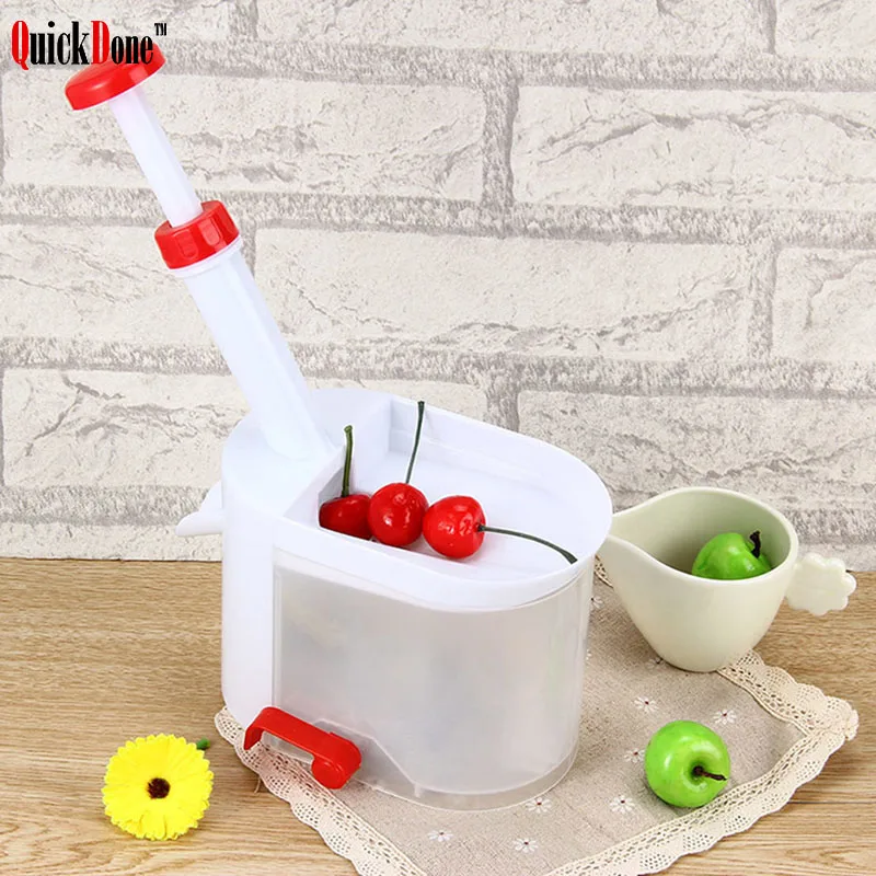 QuickDone Пластик вишня нож для удаления сердцевины и нарезания винограда клип