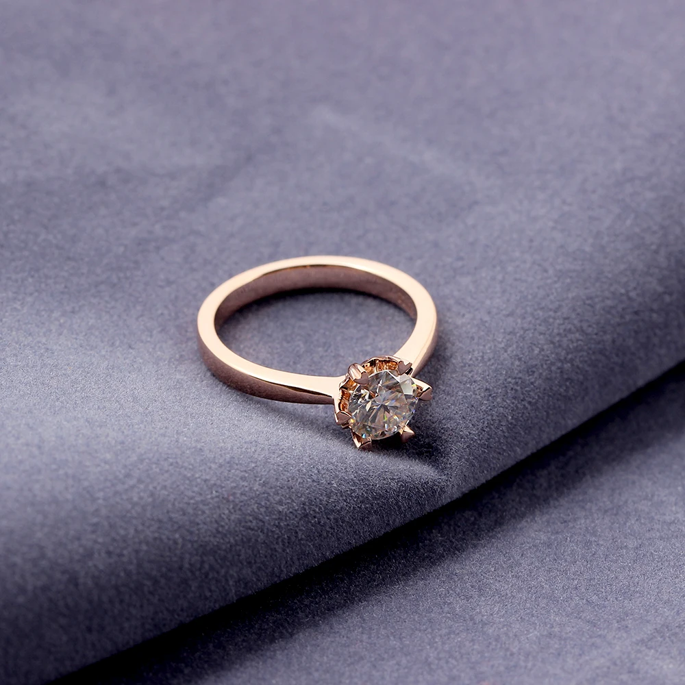 Женское Обручальное кольцо с муассанитом 14 к 1 карат 6 5 мм|jewelry engagement ring|jewelry ringsjewelry