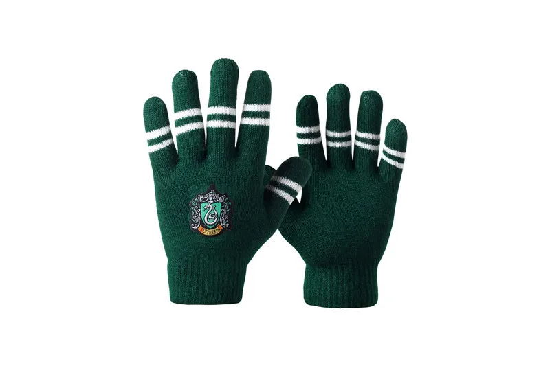 Вязаные перчатки Harri Potter Symbol, зимняя уличная ручная одежда, серые перчатки, зимний костюм для улицы, теплый костюм для косплея, практичные подарки