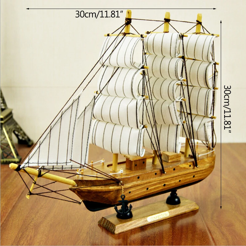 

Home Decoration Accessories Lucky Railling Boat Handmade Wooden Crafts Office Desktop Ornaments Gifts Home Figurines Decor