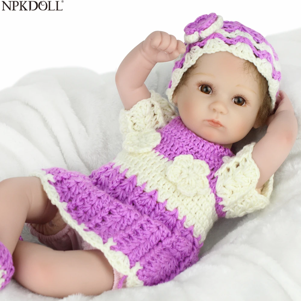 NPKDOLL 16 дюймов силиконовая кукла для новорожденной девочки милые игрушки Мягкая