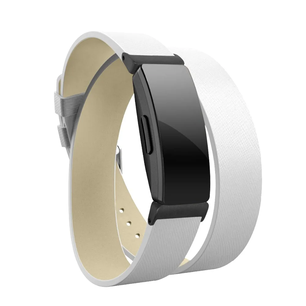 Черный роскошный сменный ремешок из натуральной кожи для Fitbit inspire/inspire hr наручный браслет watchstrap watch band высокое качество