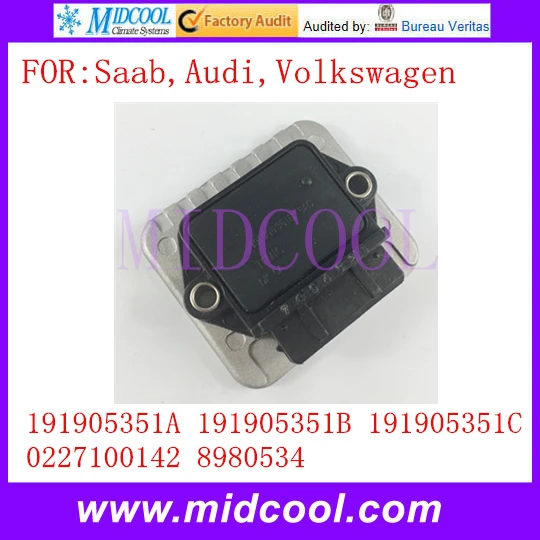 Новый модуль управления зажигания OEM 191905351A 191905351B 191905351C 0227100142 8980534 для Saab Audi
