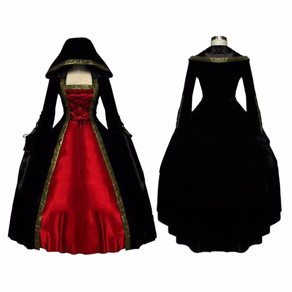 Женское бальное платье Rococo готическое средневековое костюм|medieval dresses costumes|gothic