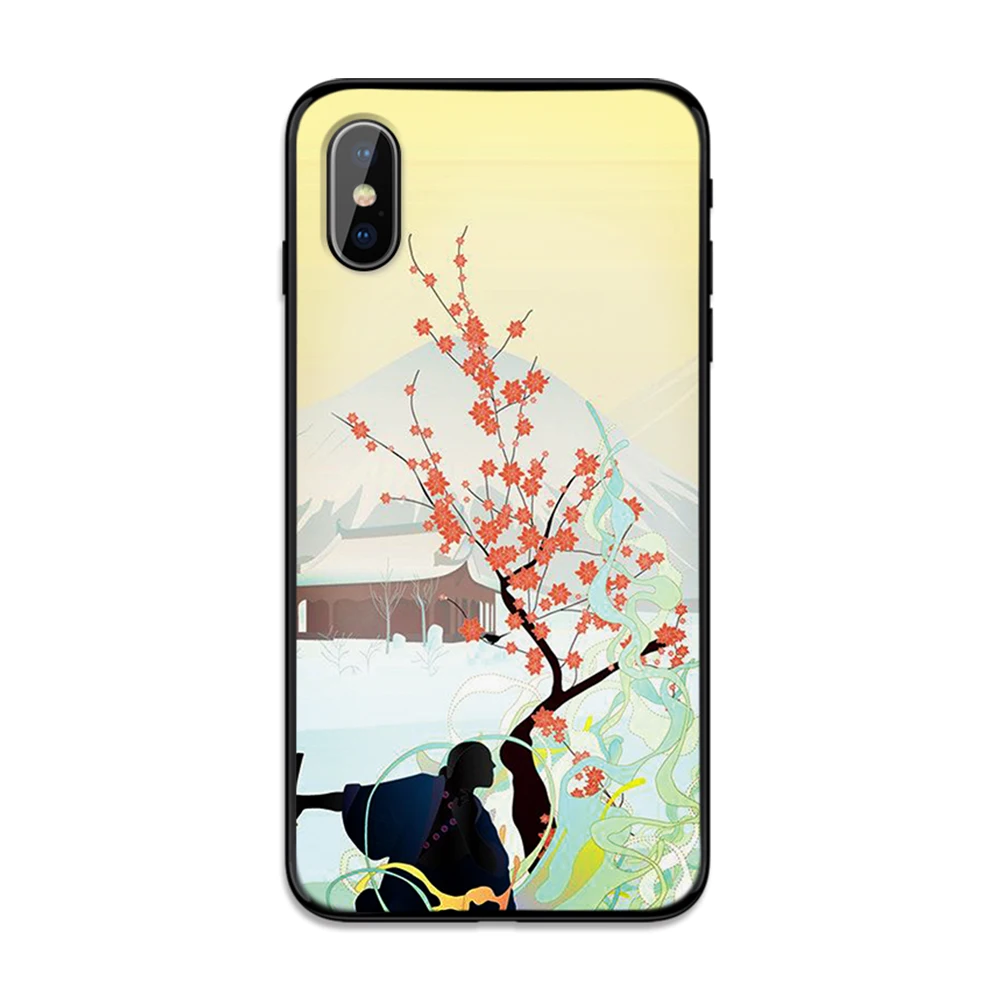 Японский художественный Мягкий ТПУ чехол для Apple iPhone 6 6S 7 8 Plus 5 5S SE X XS MAX XR
