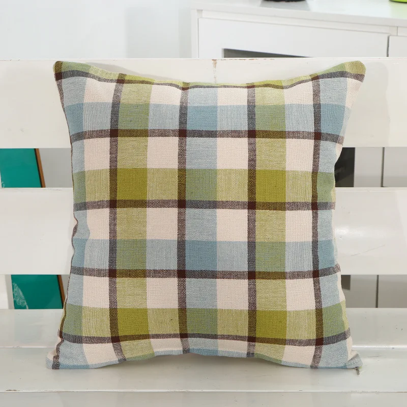Nordic Parrern Colorful Lattice Pillow Case 45 x Cotton Linen Cases Cushions 5 Colors Plaid Striped Throw | Дом и сад