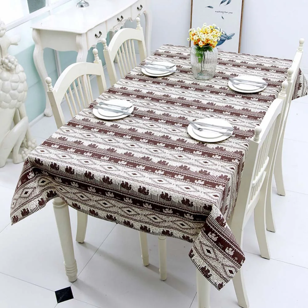 Meijuner скатерть полностью полиэстер этнический стиль покрытие стола слон полоса