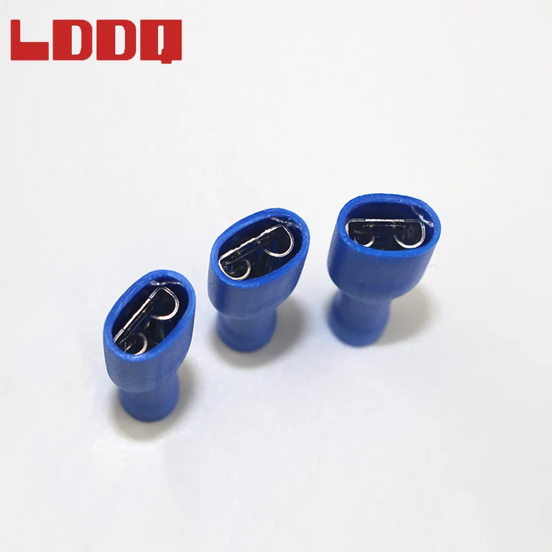 LDDQ 100 шт. женский полностью изолированный Лопата обжимной терминал FDFD2 250 16 14AWG