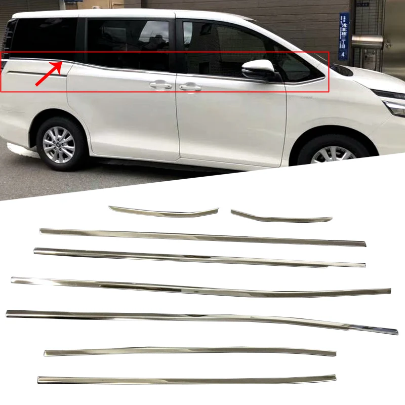 Автомобильный чехол для Toyota Voxy Noah R80 ABS внешний оконный каркас отделка нижней части автомобиля стильные чехлы аксессуары