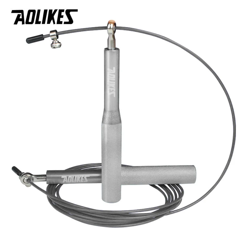 AOLIKES Скакалка для кроссфита, Регулируемая Скакалка для прыжков, тренировочная алюминиевая Скакалка для прыжков, Скакалка для фитнеса, скоростная Скакалка для прыжков, боксерская ММА
