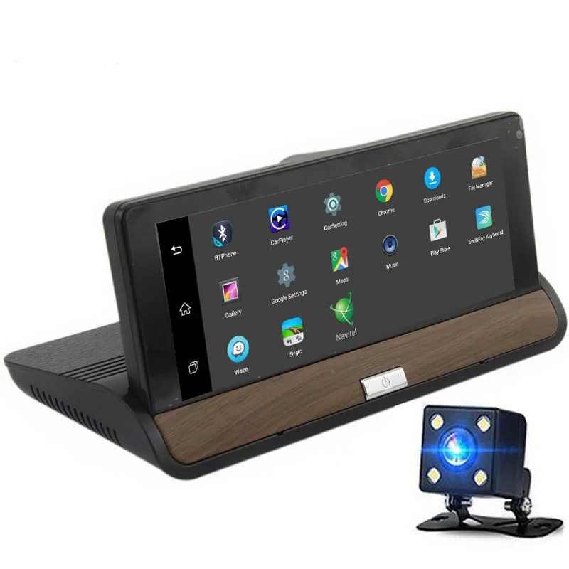 Dual Camera Lens Видеорегистратор для автомобиля HD 1080P 7 дюймов ips сенсорный экран 3g Wifi Android gps навигация цифровой Bluetooth двойной объектив видео регистратор - Название цвета: Dual Camera Lens