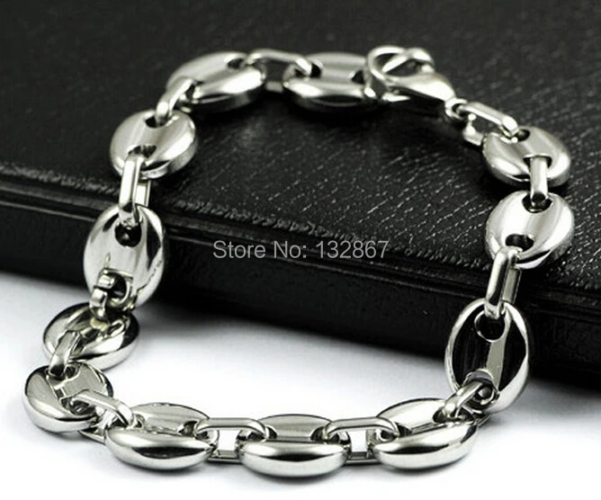 Браслет цепочка мужской из нержавеющей стали 8 66 дюйма 10 мм|bracelet eye|silver knot cuff