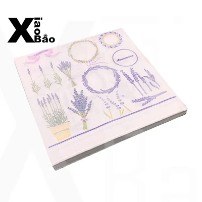 20pcs Napkins Причудливый букет цветов 20 шт. вечерние салфетки розы этикетка бутылки наклейка коробка свадебных приглашений сумка предметы для украшения дня рождения - Цвет: 20pcs Napkins