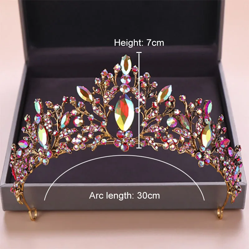 Золотые стразы хрустальные диадема головной убор для торжеств свадебные тиары и