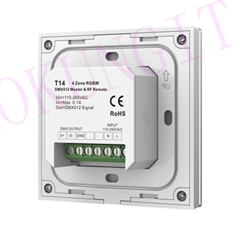 85-265VAC 4 зоны 2 4G RGBW Сенсорная панель дистанционного управления T14 DMX512 master | Лампы и