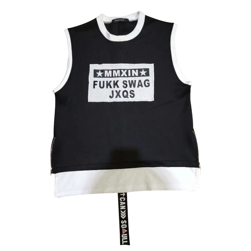 New high quality fashion summer personality refreshing hip-hop casual ribbon street men's vest clothing | Мужская одежда