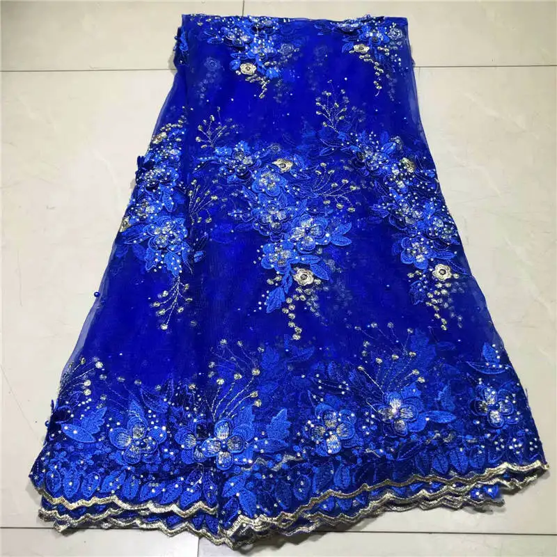 

2019 New Arrival African Lace Fabric High Quality Embroidered And Beads French Tulle Materials For Wedding Dress! ZQJF61317