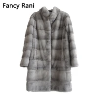 new real natural mink fur coat women winter long mink fur coat fur jacket detachable sleeve adjustable clothes length customized