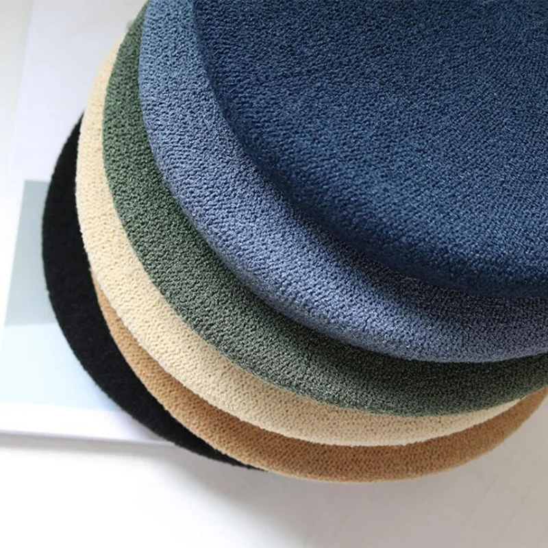 Лидер продаж 2021 дешевый модный берет новинка Женская однотонная шапка сезон