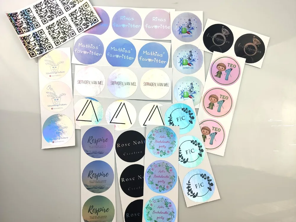 100, Silver laser Customized text logo, Wedding Stickers, Invitations Seals, Candy Favors Gift Boxes Labels, On White Adhesive