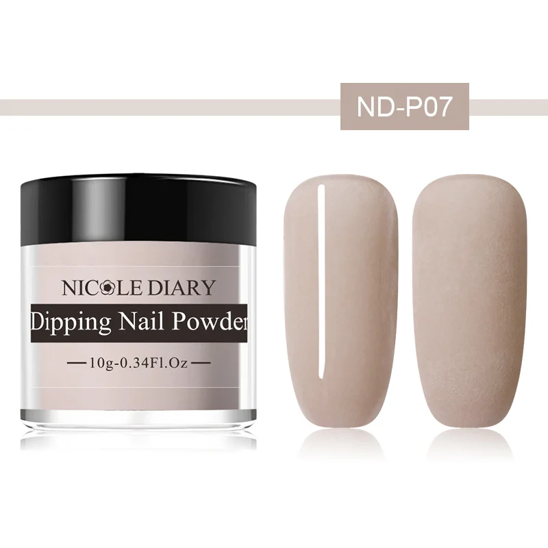 ND-P07 Nicole Diary 10 г система погружения порошок яркий матовый эффект розовый фиолетовый натуральный сухой дизайн ногтей пыль цветной Маникюр Порошок - Цвет: ND-P07