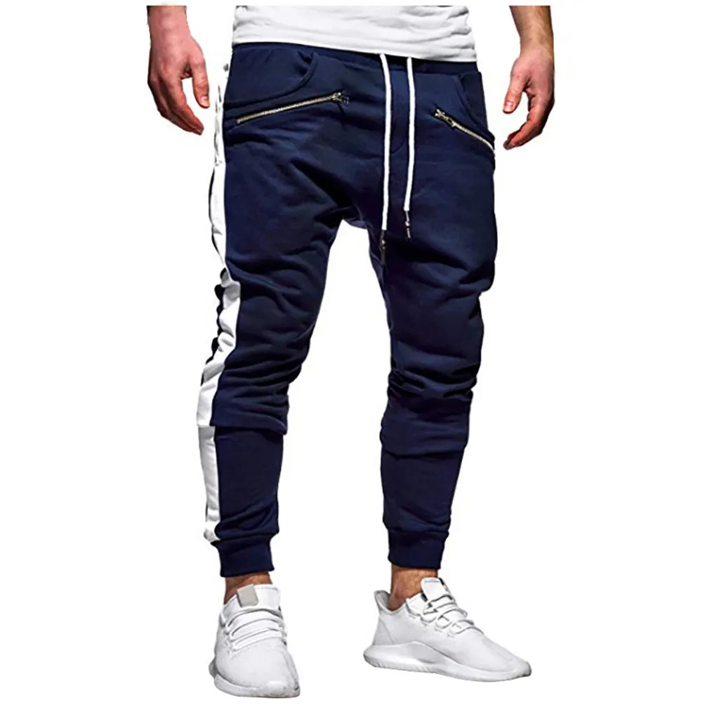 Womail, спортивные штаны для мужчин, на молнии, с карманами, pantalon hombre, повседневные брюки, Мужская одежда, штаны для бега, Мужская Уличная одежда, мужские штаны