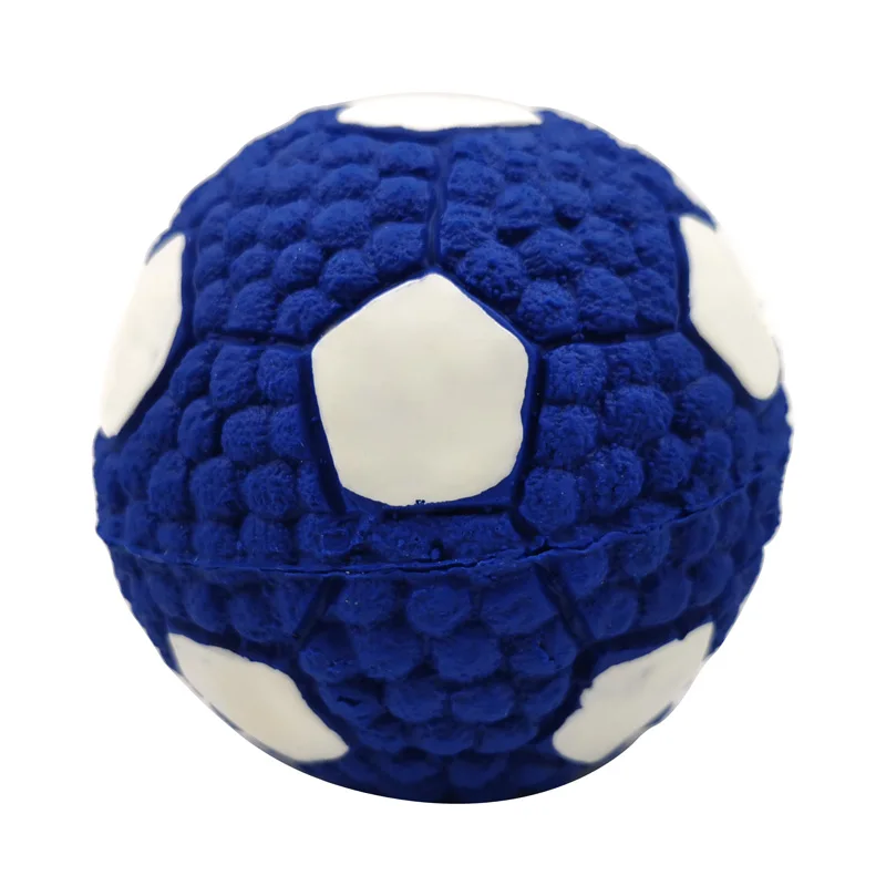 Football Игрушки для маленьких и крупных собак чихуахуа золотистый ретривер натуральный латекс мячи для собак антиукус собака Интерактивная жевать игрушка Домашние животные, игрушки-пищалки - Цвет: Football