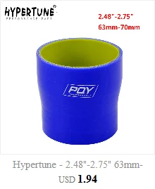 Hypertune-синий и желтый "-2,5" 51 мм-64 мм силиконовый шланг прямой Редуктор Joiner муфта HT-SH02025-QY