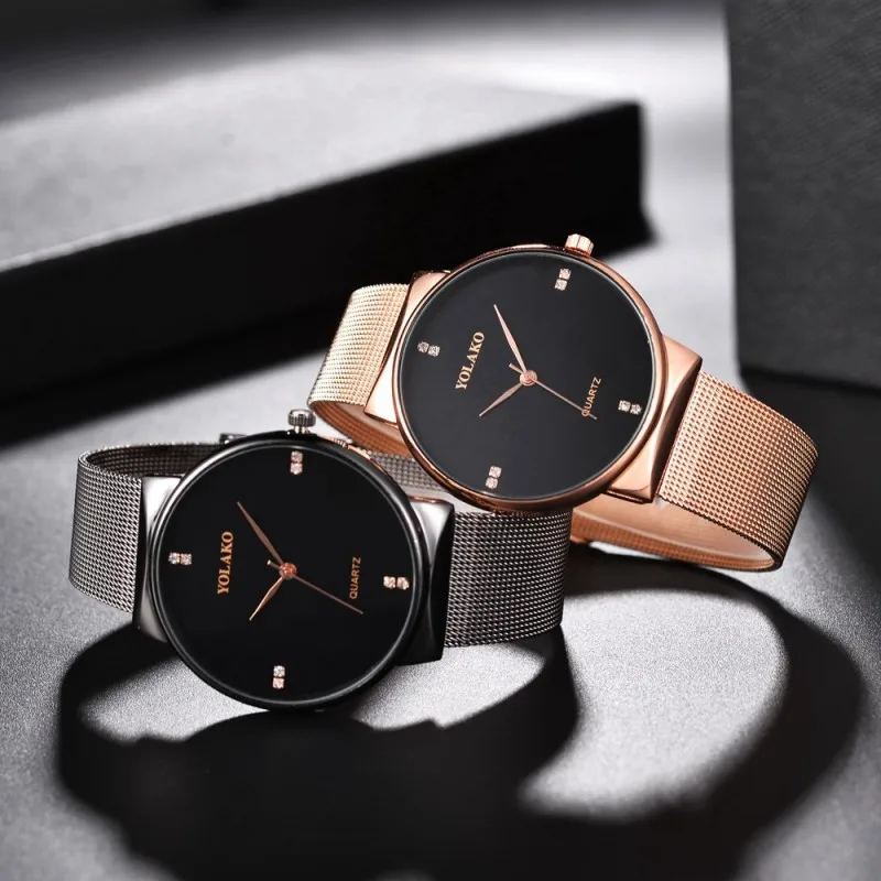 Мужские часы Топ бренд класса люкс ультра тонкие наручные розовое золото мужские