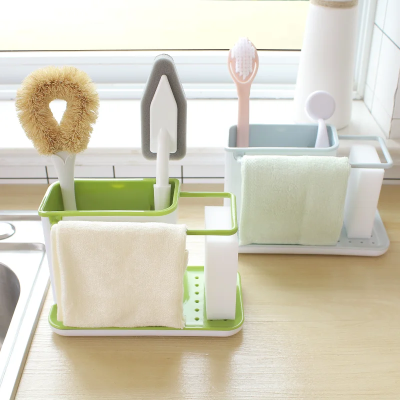 

Rag Sponge Cleaning Ball Storage Plastic Drain Kitchen Home Counter Rack