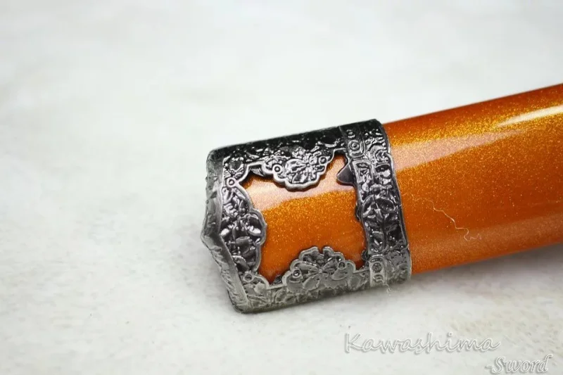 Ручная ковка, японский меч Тачи, 1060 сталь, полное лезвие, очень острое#086, золотые деревянные ножны, цинковый сплав, Tsuba