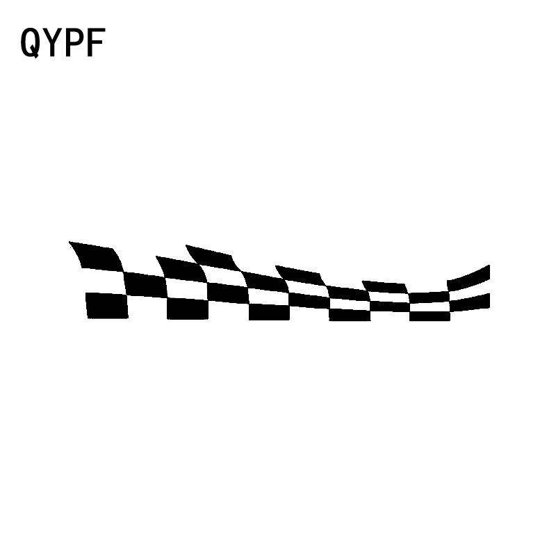 QYPF 20 см * 3 7 модные автомобильные клетчатые флаги Виниловая наклейка для гонок