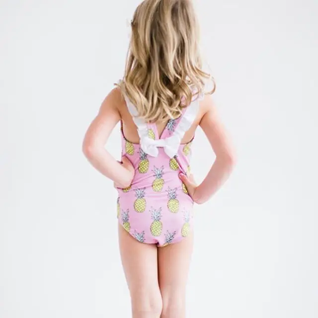 Детский комплект бикини для маленьких девочек купальник одежда купания цельные