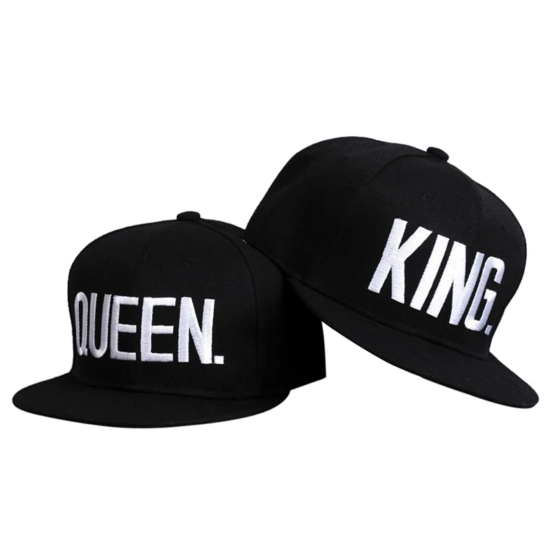 

Embroidered Snapback Caps Hip-Hop Hats King Queen Snap Back Outdoor Wear New