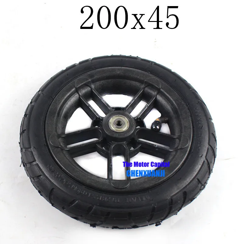 

Hot Sale Good Reputation 200x45Wheel and Hub Fit for M8 M10 Pneumatic Wheel 8" Scooter Wheelchair Air Wheel E-twow S2 Scooter