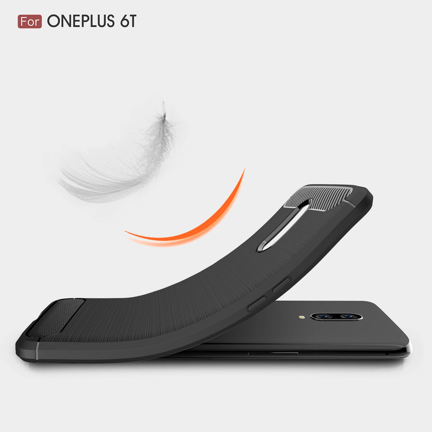 BSNOVT For Oneplus 6T Case Cover Shockproof Silicone Brushed Bumper One plus Fundas Capa 6.4" - Чехол BSNOVT для Oneplus 6T, ударопрочный силиконовый с прорезиненной отделкой, бампер One plus Fundas Capa 6.4"
