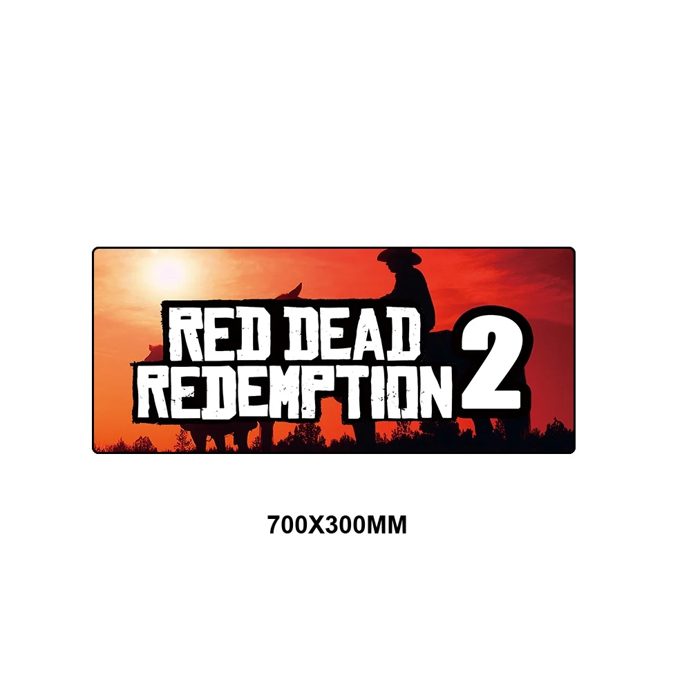 05 Красный Dead Redemption 2 большой XL коврик для мыши игровой коврик для мыши Нескользящий Резиновый PC Gamer клавиатура настольный коврик для скоростной мыши 700x300 - Цвет: 05