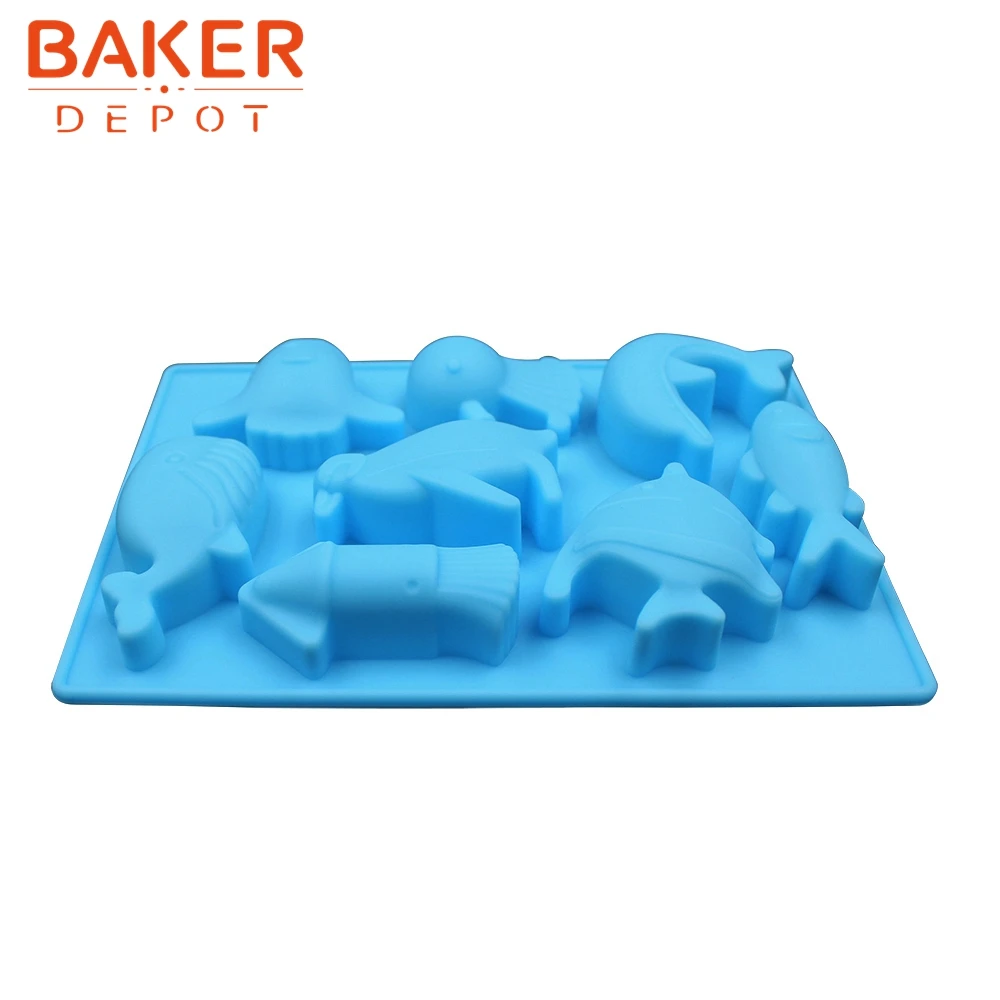 Силиконовая форма для выпечки шоколада морского мира|silicone mold cake|mold cakesilicone |
