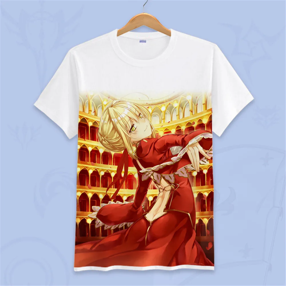 Новая футболка для косплея аниме Fate zero/Fate ubw/Fate stay night saber curse emblem King Arthur Knight Мужская