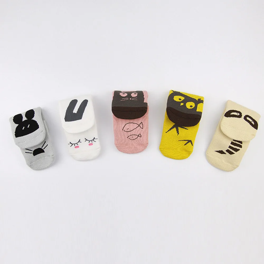 1 пара Новое поступление носки для малышей с рисунками новорожденных хлопковые
