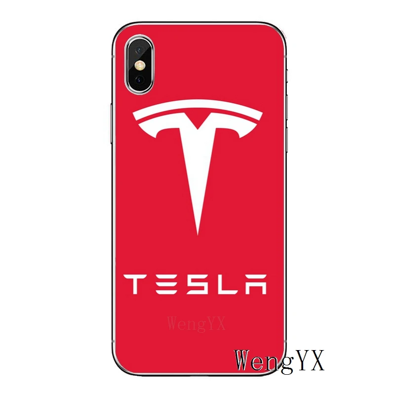 Супер Электрический автомобильный логотип Tesla для Apple iPhone 8 7 plus 6s 6 plus X XR XS Max SE 5s 5c 5 4s 4 TPU мягкий чехол для телефона - Цвет: tesla-car-logo-A-01