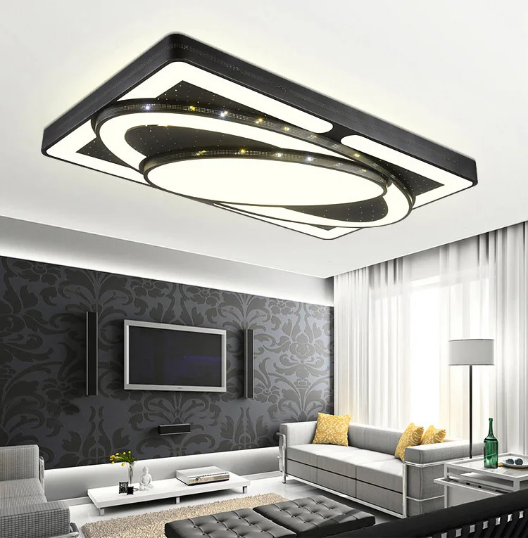 Светодиодный потолочный светильник в стиле боди арт черно белый креативный виде