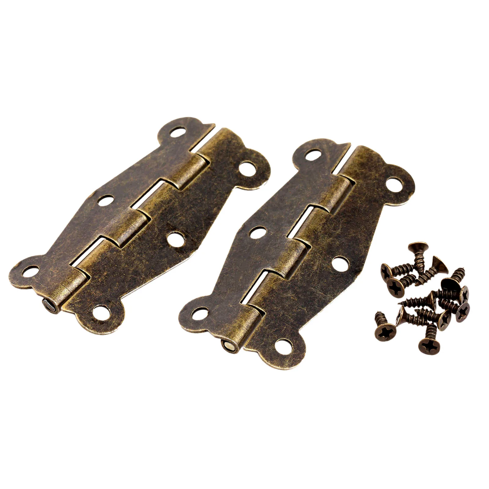 10 шт. старинный Бронзовый Шкаф Петли мебельной фурнитуры небольшие деревянные