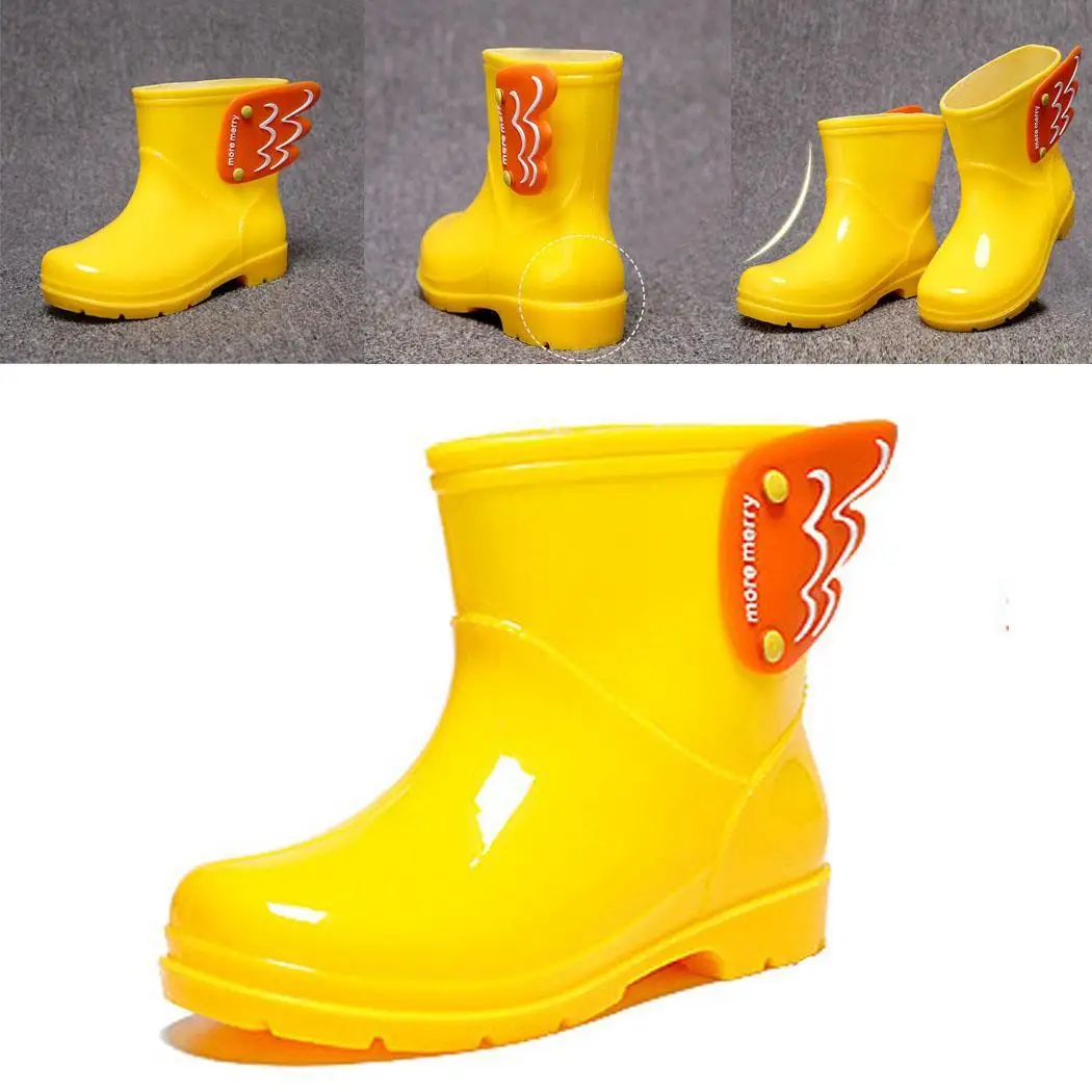 Детские Водонепроницаемые непромокаемые сапоги для малышей нескользящая