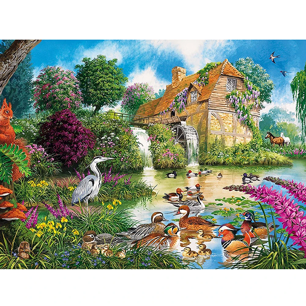Алмазная живопись полная дрель дикая утка мандаринка Мозаика DIY алмазная вышивка