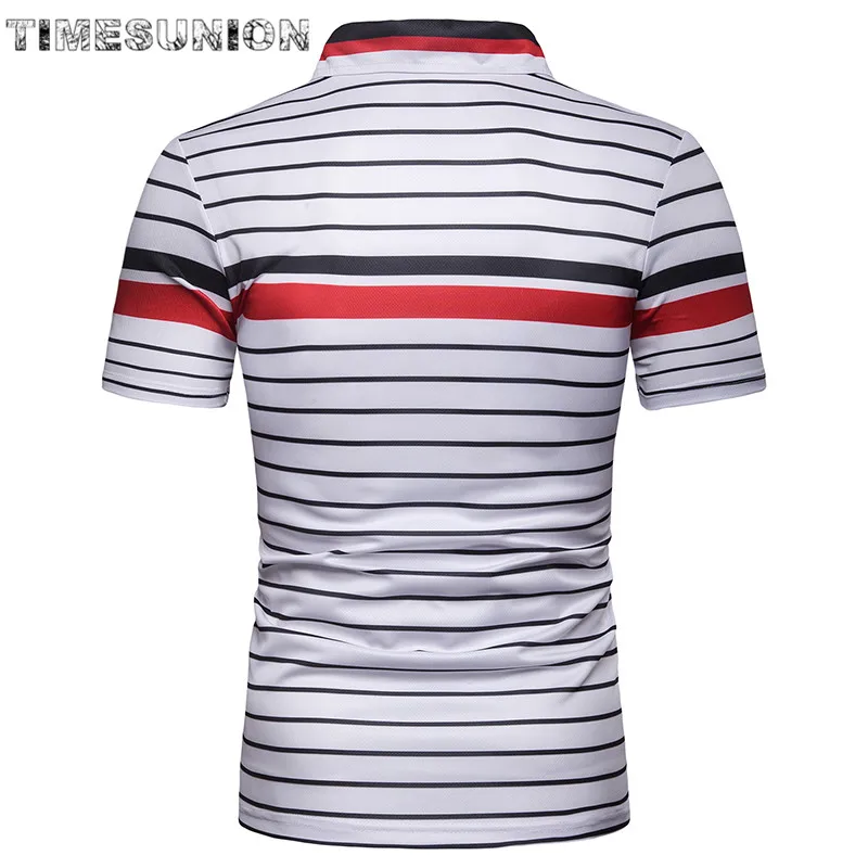Летняя Новинка 2020 Мужская рубашка поло мужская полосатая дизайнерская деловая